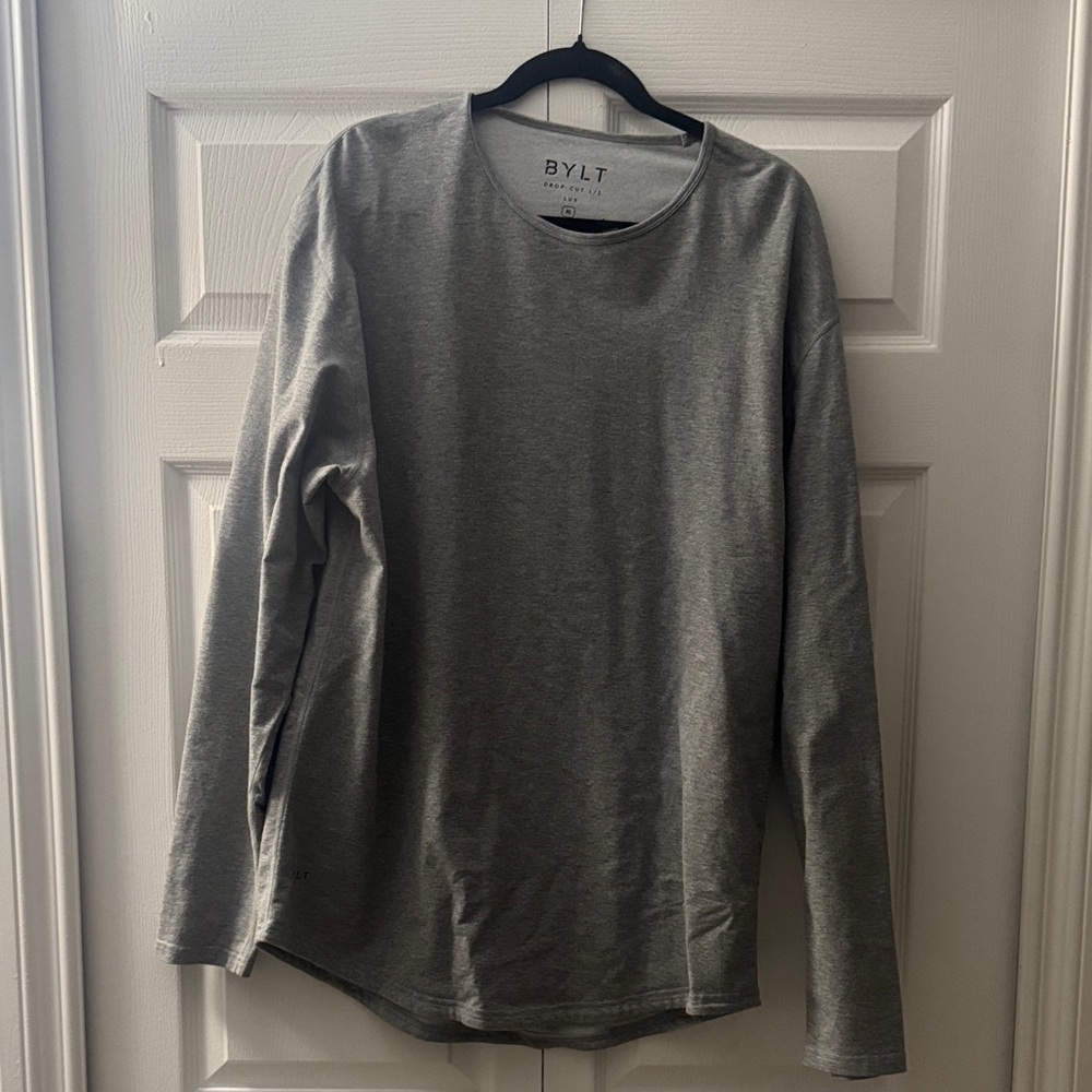 BYLT Basics Gray Long Sleeve Shirt